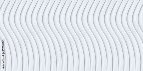 White abstract lines on white background. 3d illustration