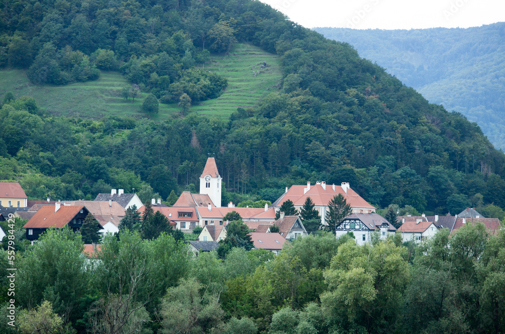 Austria's Wachau Region Town And Landscape