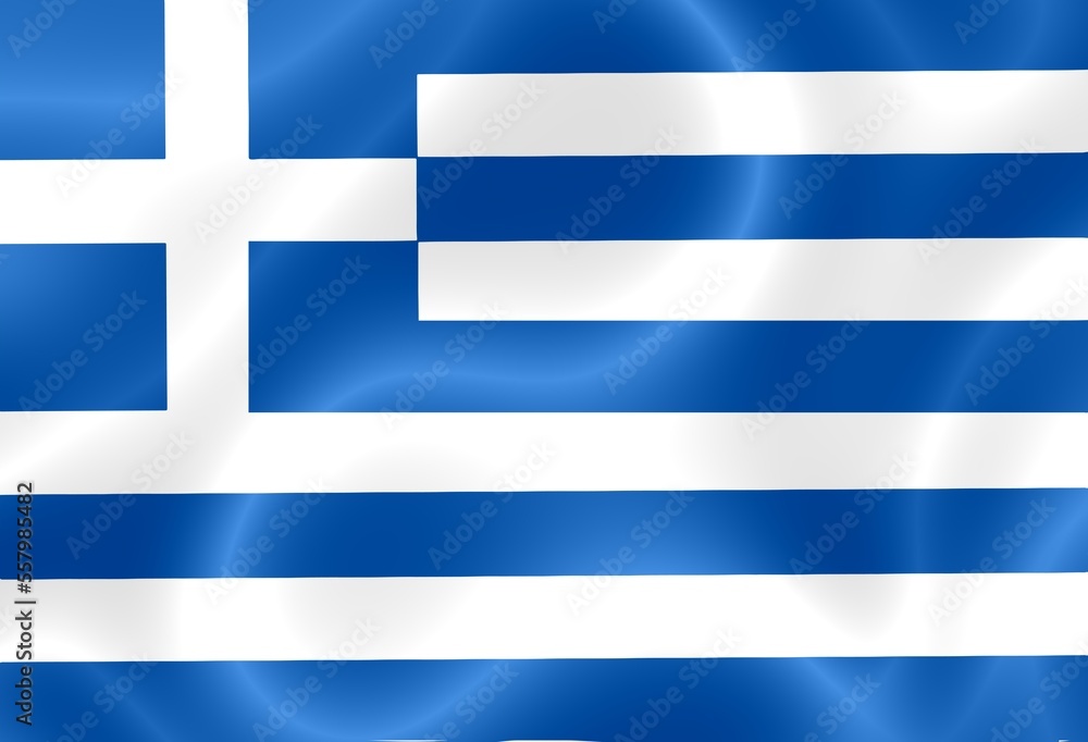 Shiny and wavy Greece flag illustration Shiny and wavy Greece flag illustration