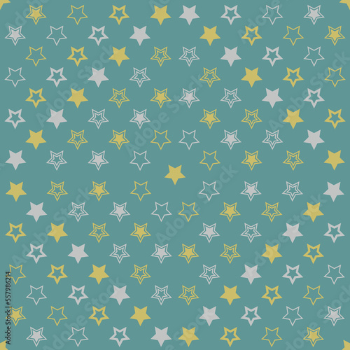 Pattern of Different Golden and White Stars Version Pastel Color