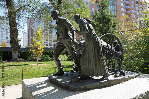 Foto Handcart Pioneer Monument - Salt Lake City