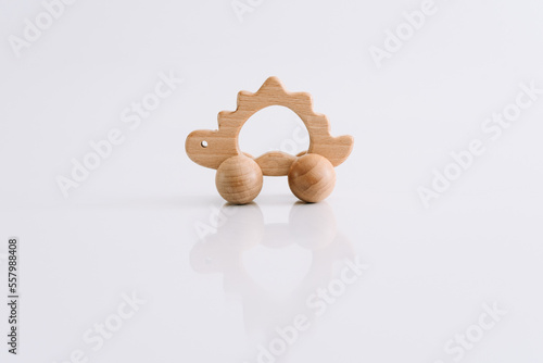 wooden dinosaur toy