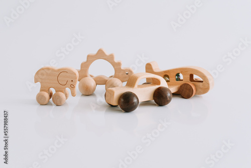 Montessori toy set white background