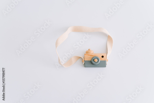 Vintage toy camera shown on a white background