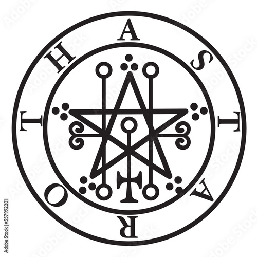 Seal of Astaroth Sigil demonic Lesser Key of Solomon VECTOR.eps
 photo