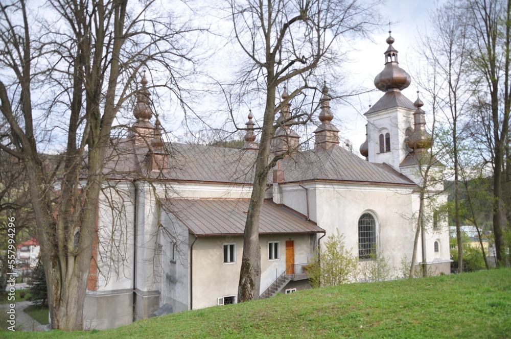 Cerkiew Grecko Katolicka apostołów Piotra i Pawła w Krynicy Zdrój, architektura, religia, Cerkiew Grecko Katolicka apostołów Piotra i Pawła w Krynicy Zdrój, architektura, religia,