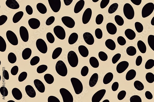 Patterned in the style of a leopard. illustration of a leopard print pattern that repeats seamlessly. Generative AI