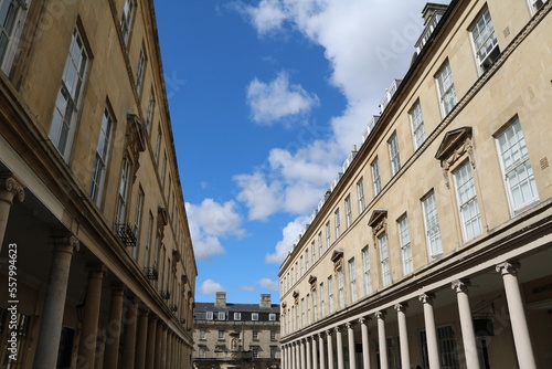 Portico in Bath Somerset, England Great Britain