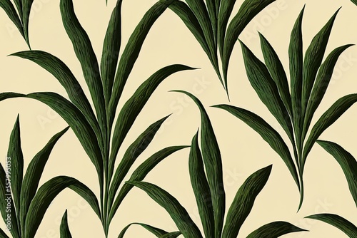Stinking grass. Frescoed flora from the tropics. Indoor printing seamless pattern. Generative AI