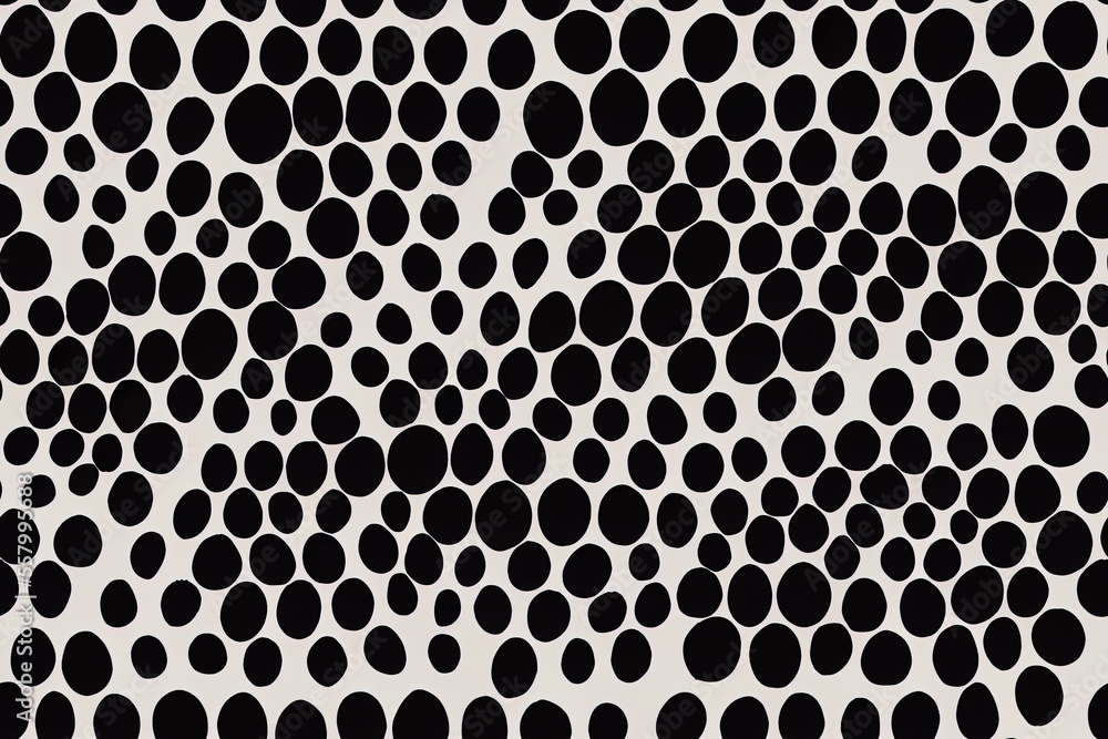 Black Dotted Doodle Seamless Pattern Drawn by Hand Generative AI Black Dotted Doodle Seamless Pattern Drawn by Hand Generative AI
