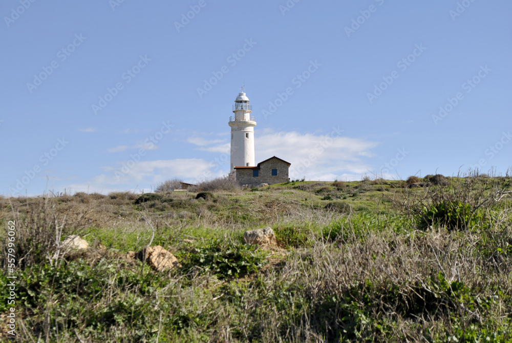 Lighthouse on the green hill