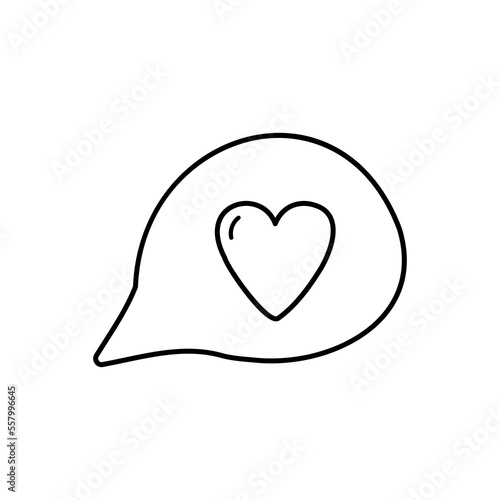 Love Chat Icon. Vector Symbol for E-Dating  Online Dating  Sexting  Love Texting  SMS  Romance  Valentine s Day  Messaging