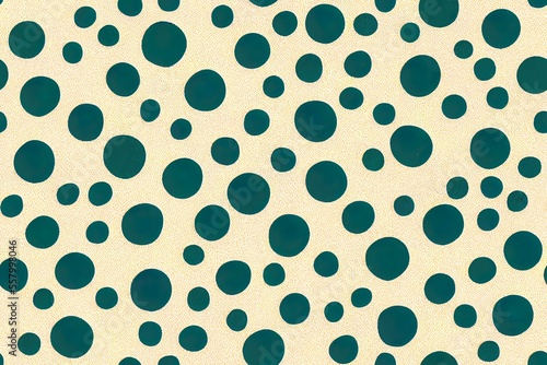 Blank white backdrop with a seamless pattern of polka dots. Generative AI