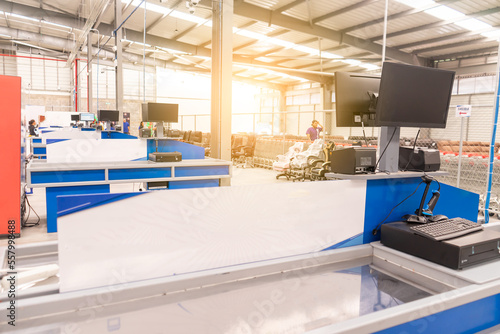 Cash registers in a store that will be opened soon