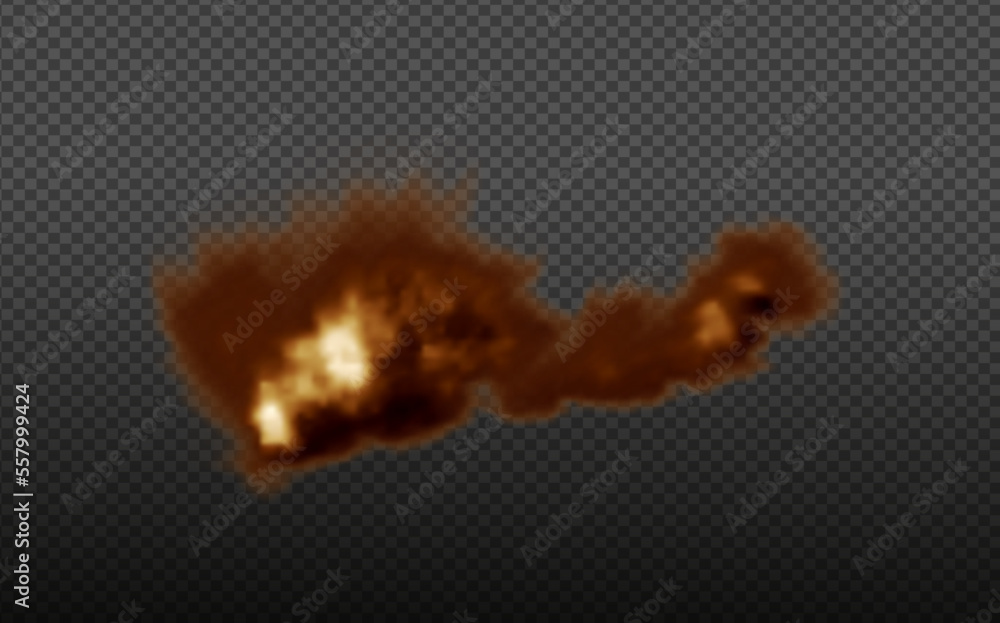 Realistic vector isolated on transparent background. Dust cloud with ...