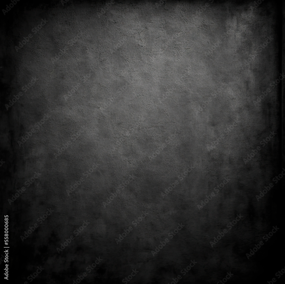 Elegant black background vector illustration with vintage distressed grunge texture and dark gray charcoal color paint Generative AI