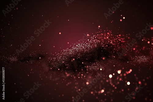 Abstract background with dark red and white particle. Latvian flag colors. Generative AI.