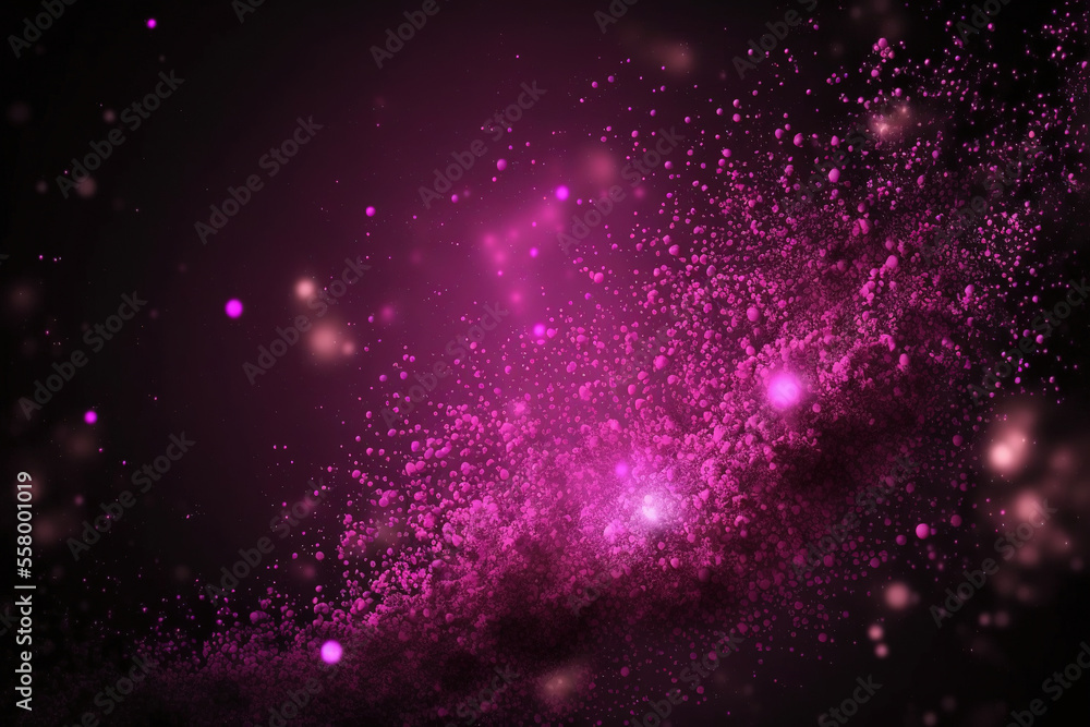 Abstract background with pink particle. Generative AI.