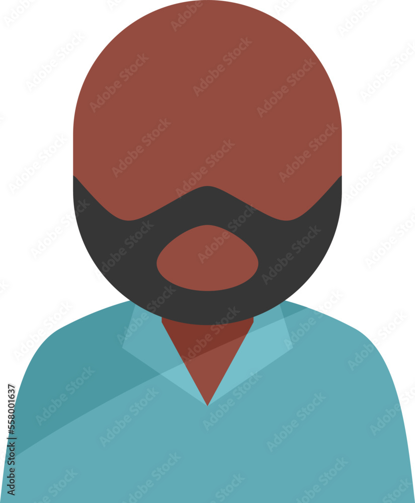 African adult icon flat vector. Africa tribal. Work group isolated African adult icon flat vector. Africa tribal. Work group isolated