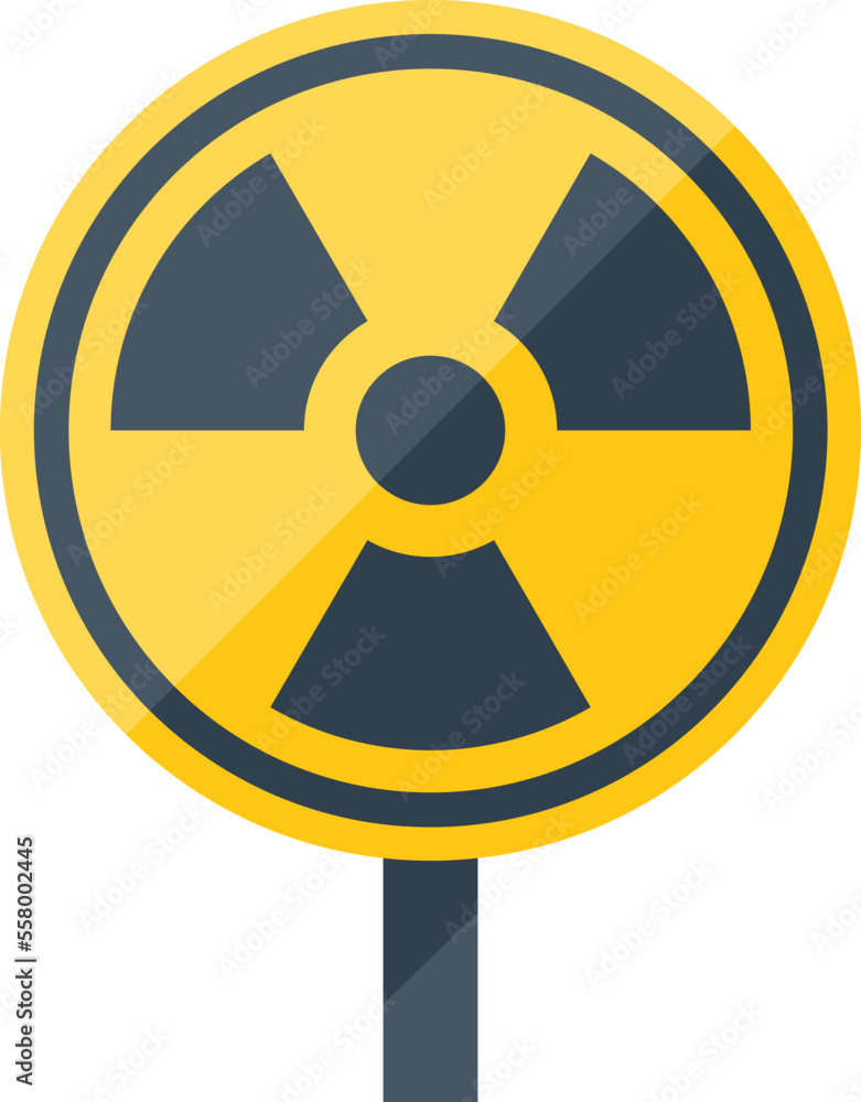 Nuclear energy icon flat vector. Global climate. Warming disaster isolated Nuclear energy icon flat vector. Global climate. Warming disaster isolated