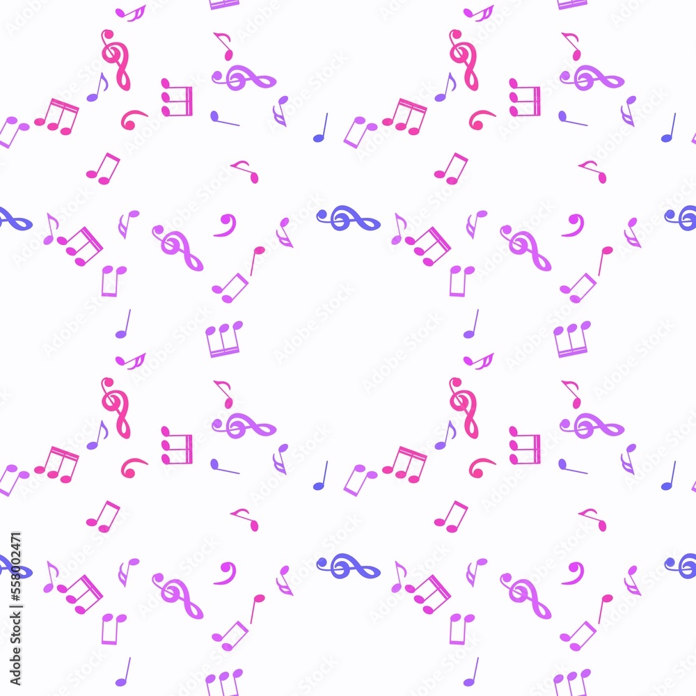 Cartoon seamless music notes pattern for wrapping paper and kids clothes print and fabrics and linens Cartoon seamless music notes pattern for wrapping paper and kids clothes print and fabrics and linens
