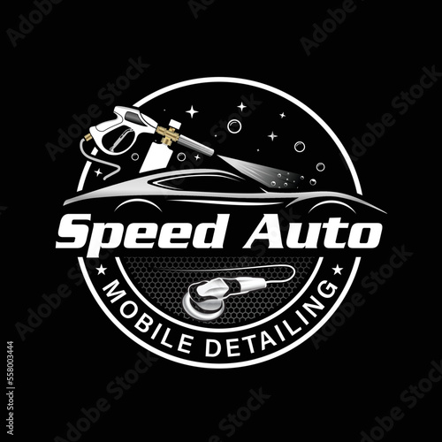 Speed Auto detailing and car wash logo design
