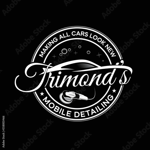 Trimonds mobile detailing logo design