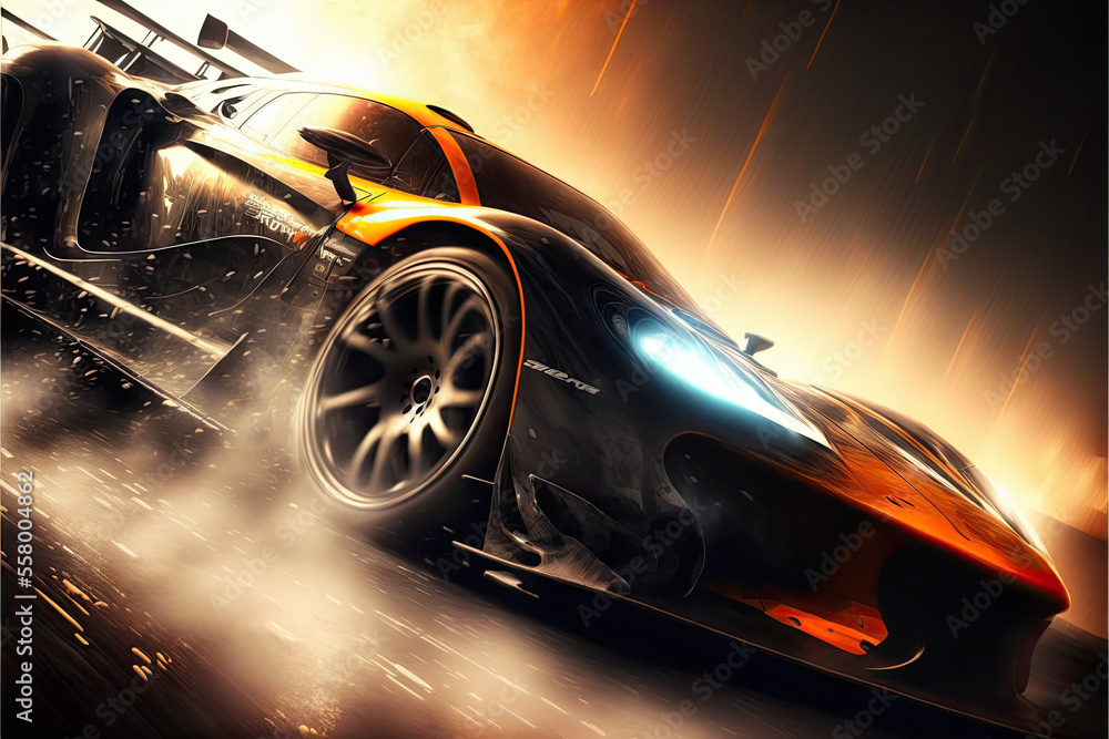 racing car illustration.