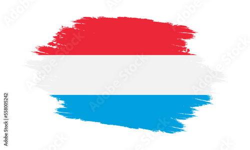 Luxembourg Vector Flag. Grunge Luxembourg Flag. Luxembourg Flag with Grunge Texture. Vector illustration