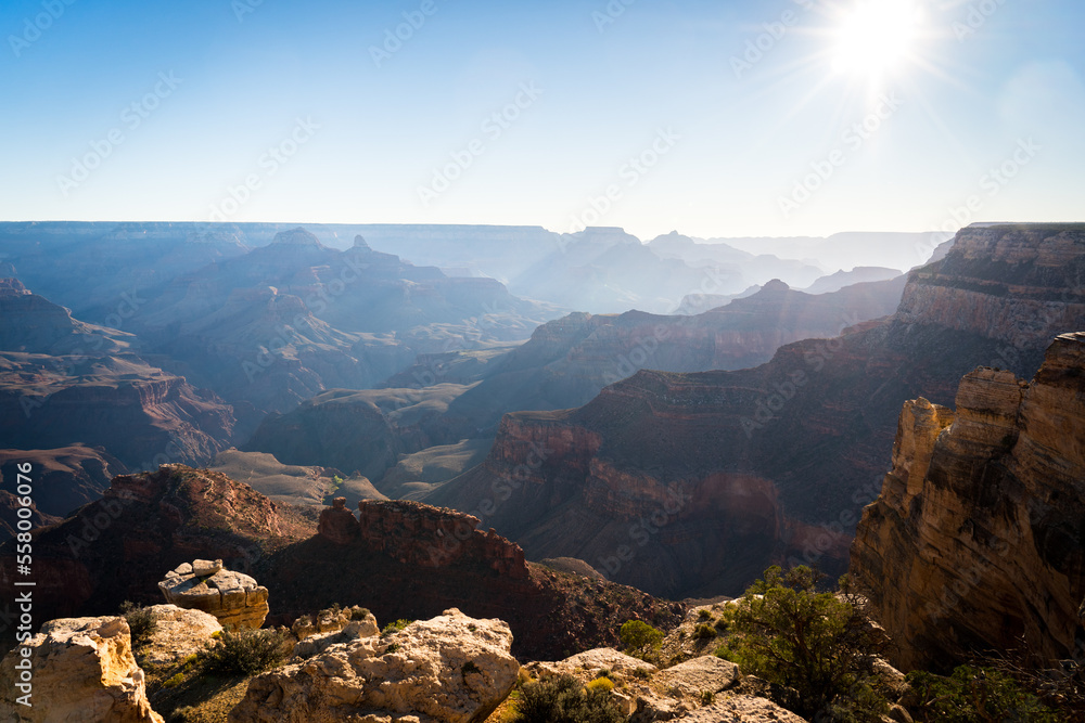 clear sunny day in the grand canyon national park