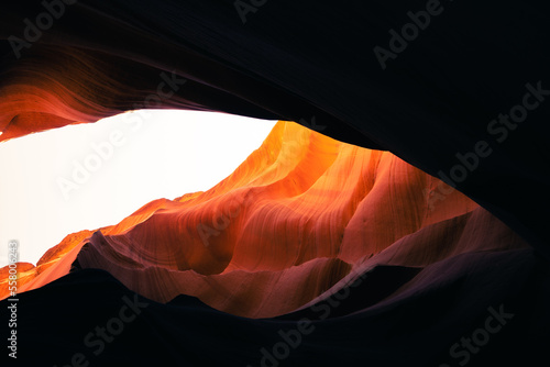 high contrast view of antelope canyon 