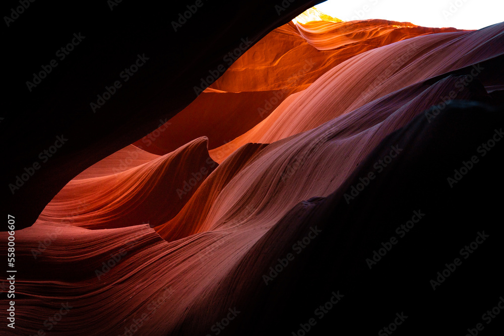 Obraz premium frozen waterfall walls of antelope canyon