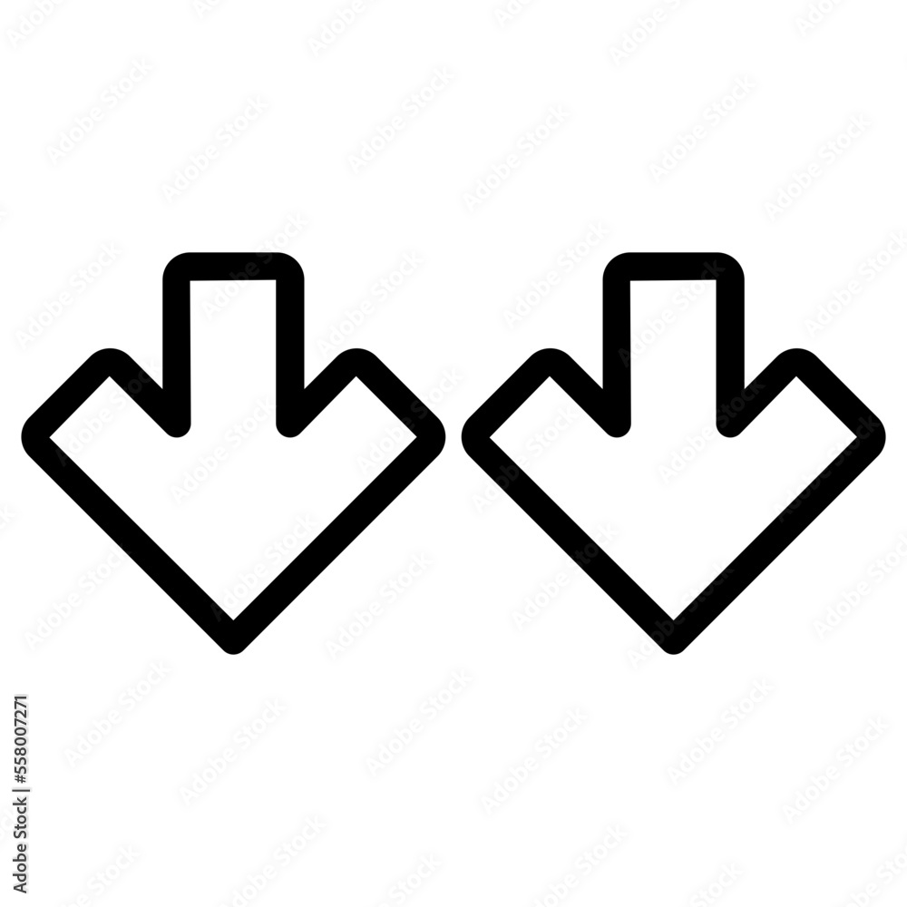 double down arrows icon