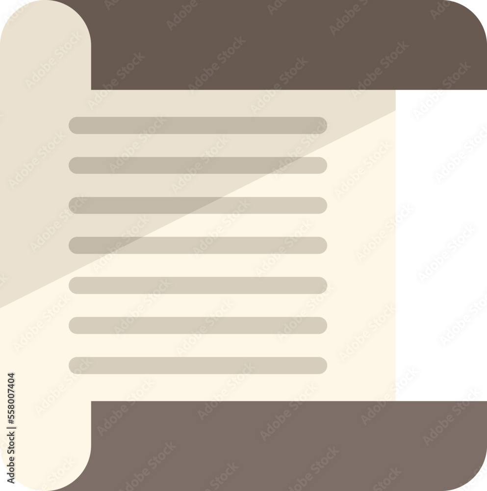 Paper text icon flat vector. Write letter. Message pencil isolated