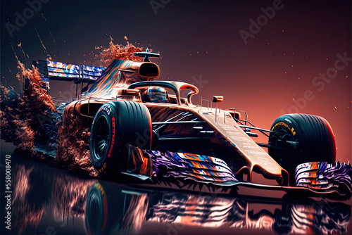 racing car illustration. © Ricardo Nóbrega
