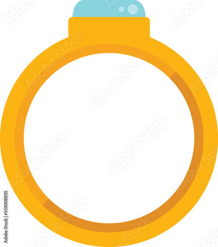 Diamond ring auction icon flat vector. Sell process. Competition price isolated