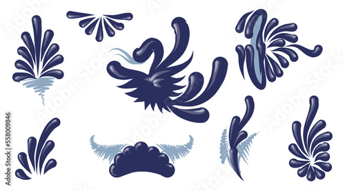 diseños de talavera en blanco y azul tradicional vectores 