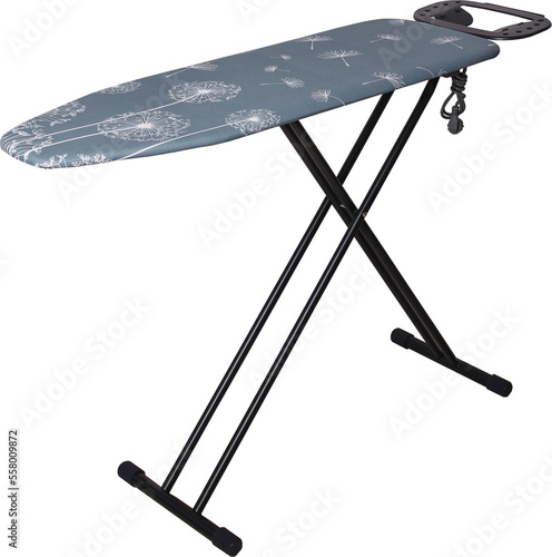 Fotografie empty ironing board isolated on white background