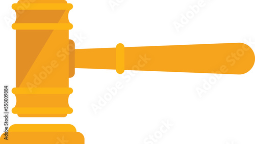 Auction gavel icon flat vector. Sell price. Finance court isolated