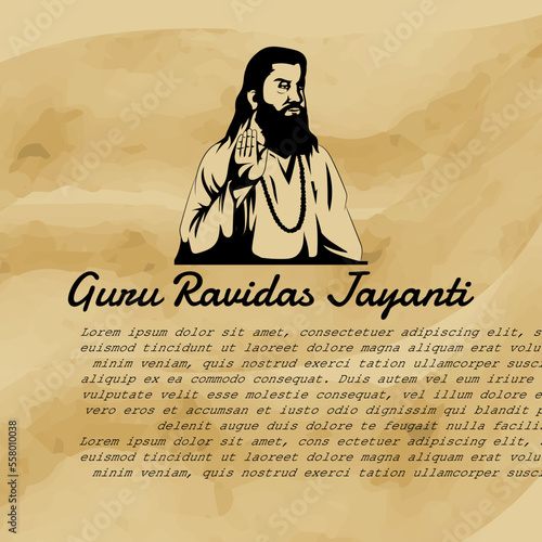 celebration Vector of happy Guru ravidas jayanti.