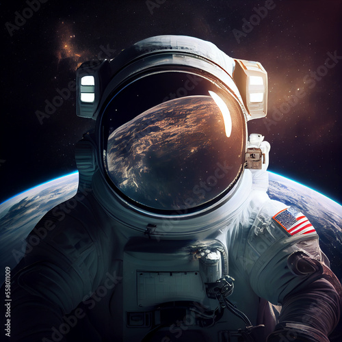 Astronaut in space, generative ai