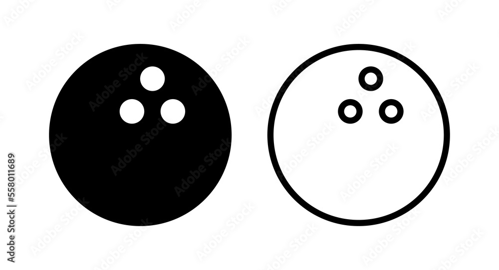Fototapeta premium Bowling icon vector illustration. bowling ball and pin sign and symbol.