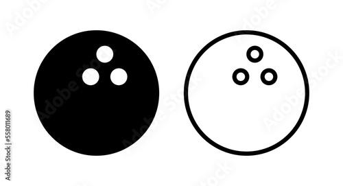 Bowling icon vector illustration. bowling ball and pin sign and symbol.