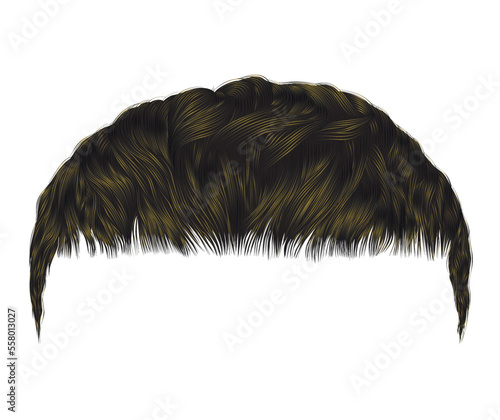 trendy man hairs crop.brown color.beauty style.realistic 3d.