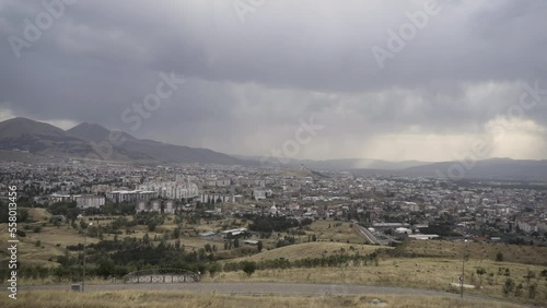 Panoramic city view of Erzurum photo