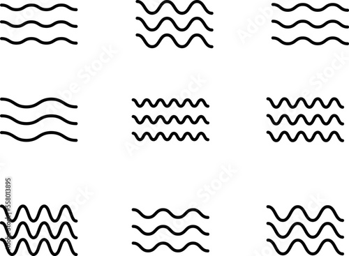 Wave Icon in trendy flat style isolated on white background. Water wave symbol for your web site design.eps