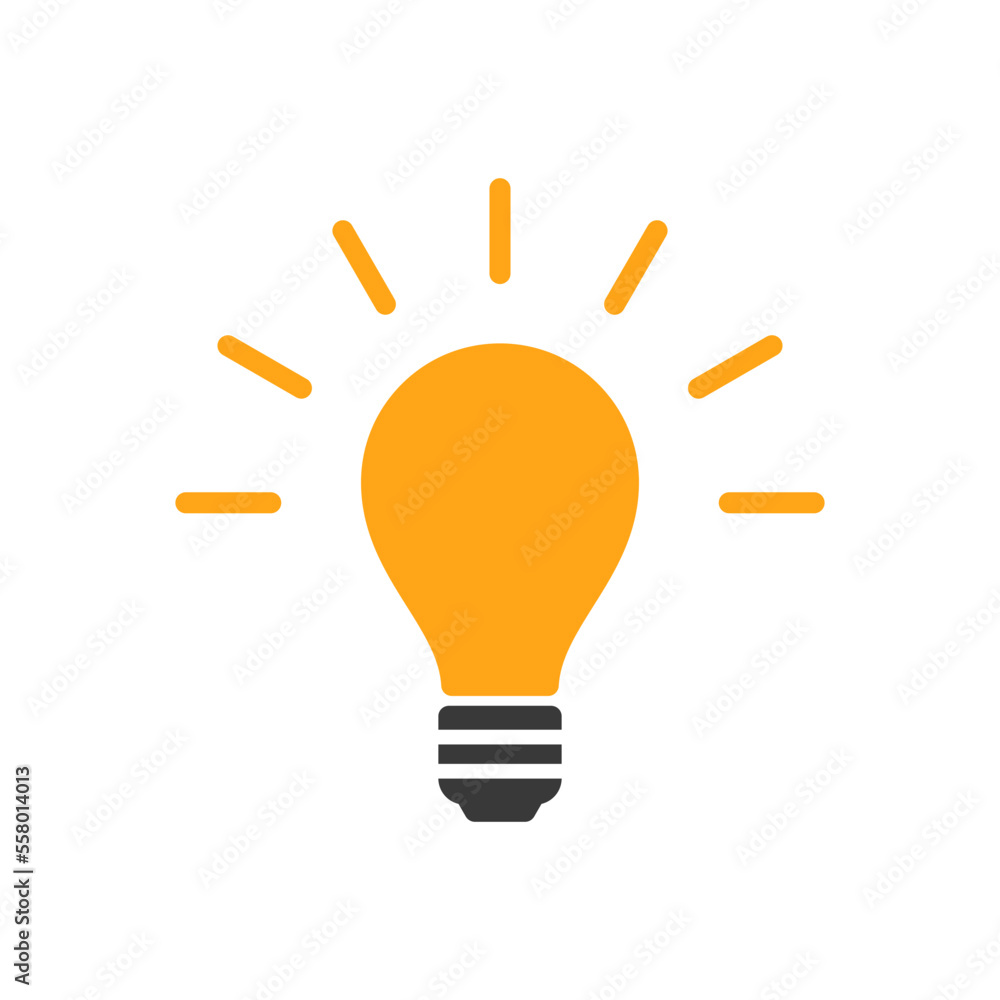 Light bulb icon vector logo design template Light bulb icon vector logo design template