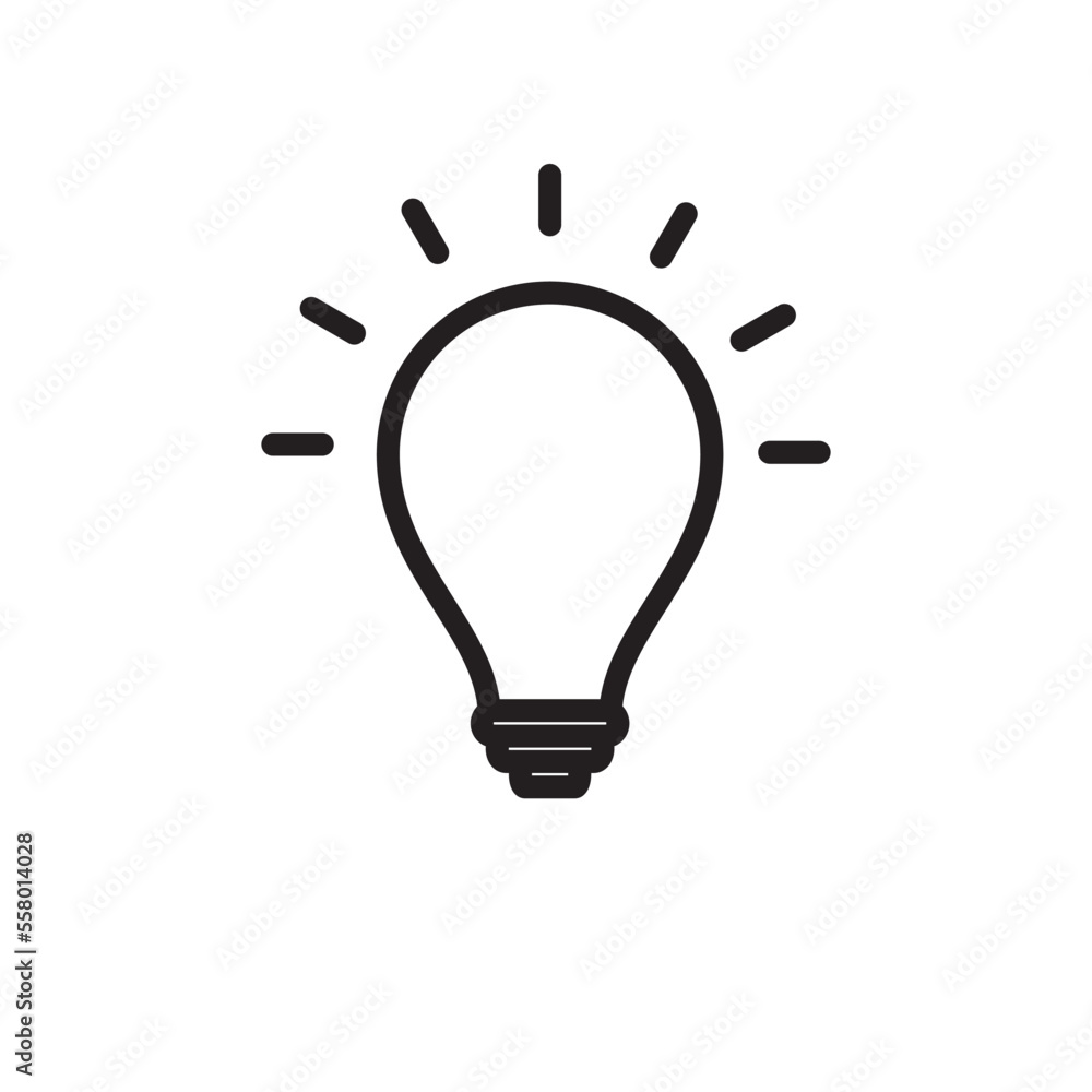Light bulb icon vector logo design template Light bulb icon vector logo design template
