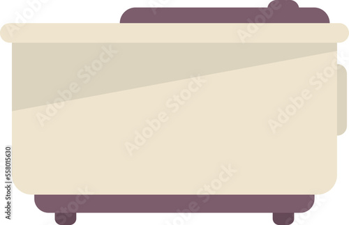 Calm foot bath icon flat vector. Spa massage. Leg care isolated
