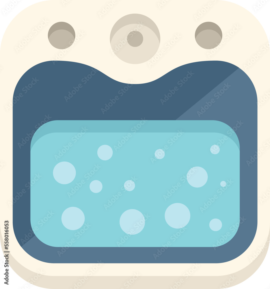Bubble foot bath icon flat vector. Feet spa. Water massage isolated Bubble foot bath icon flat vector. Feet spa. Water massage isolated